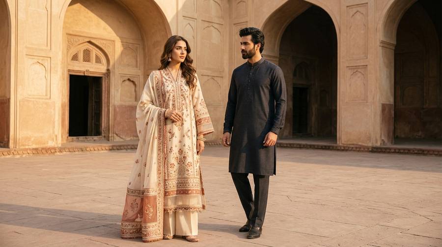 INZAHS Haute Couture Autumn Festive Campaign in Courtyard